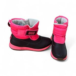UGG Kids Neon Pink and Brown Boots